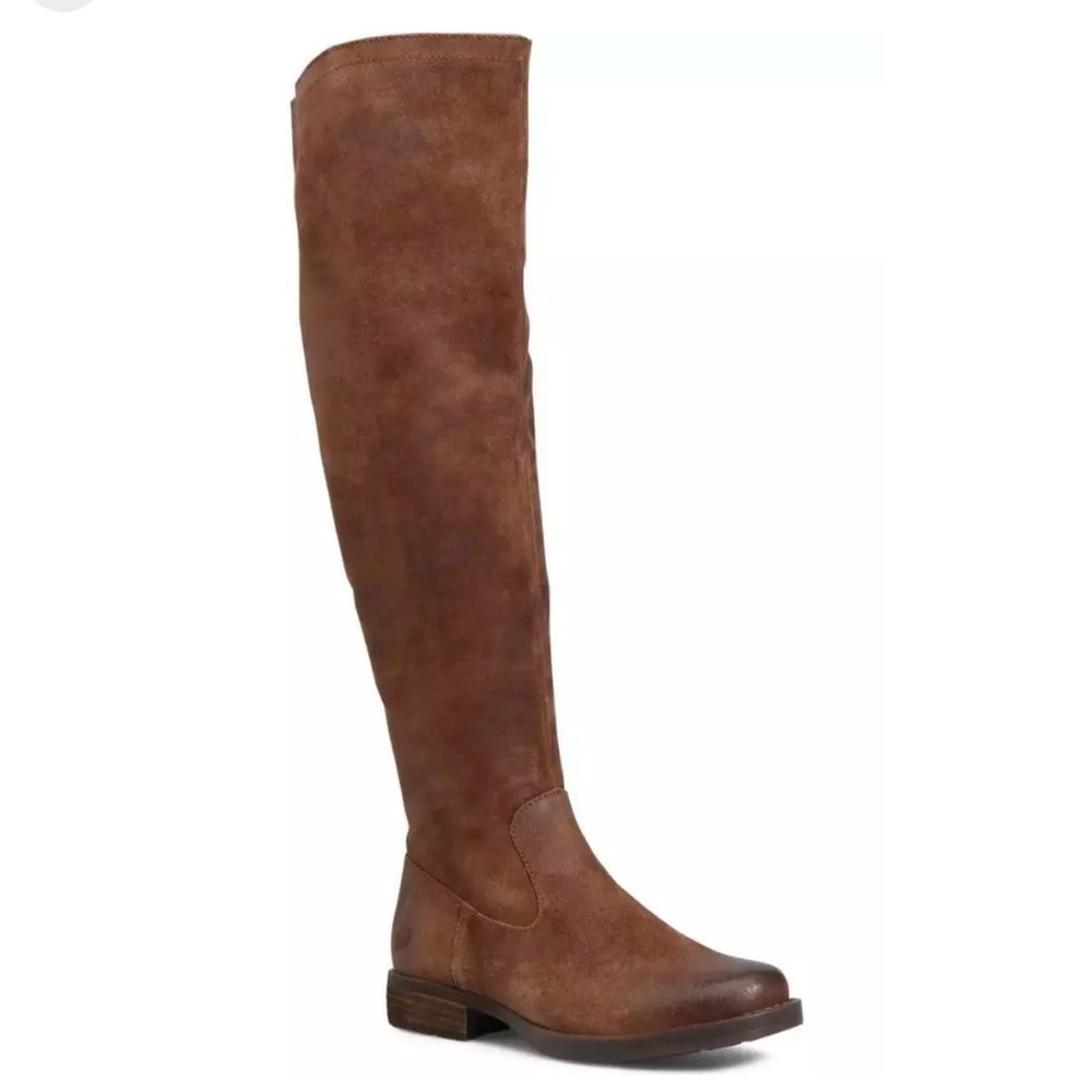 BORN Britton Over the Knee Leather Boot in Rust Distressed Rust Size 8
